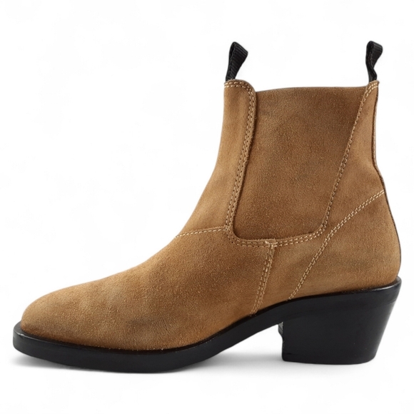 ACNE STUDIOS Italy Camel Suede Chelsea Ankle Boot Bootie Brown Western 39 9 - Picture 4 of 15